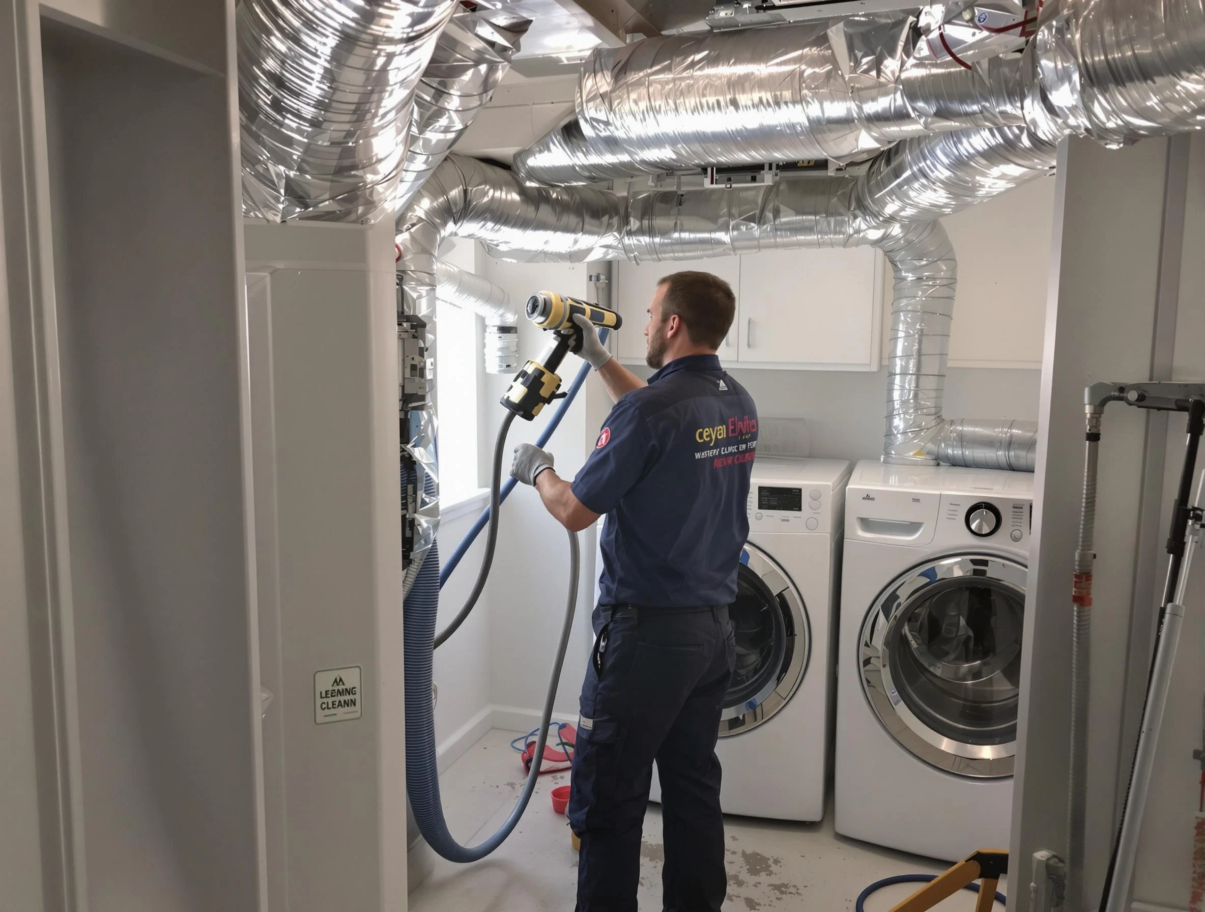 San Tan Valley Dryer Vent Cleaning specialist using advanced equipment for thorough duct cleaning in San Tan Valley